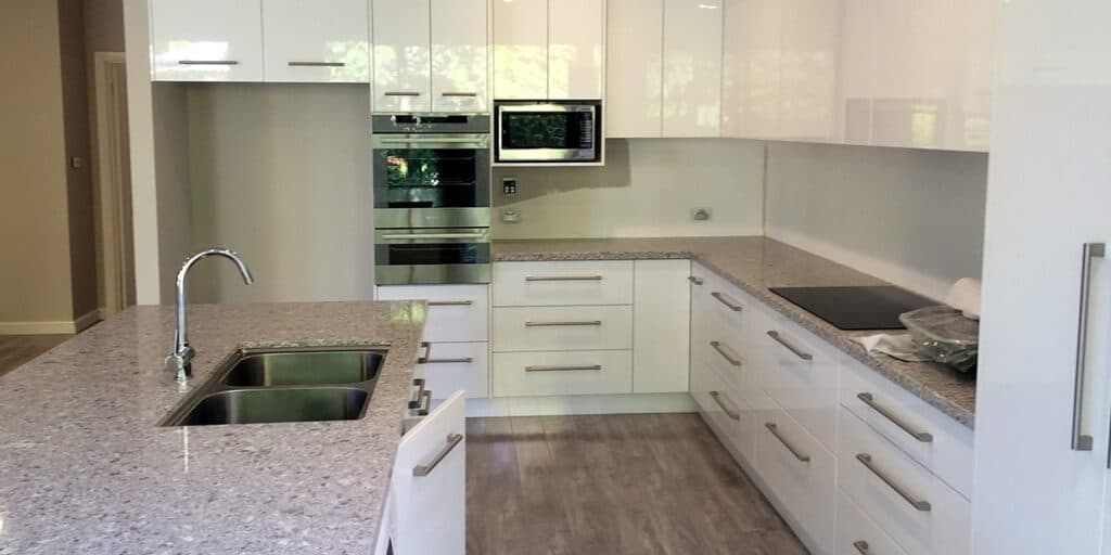 Simple clean white modern kitchen